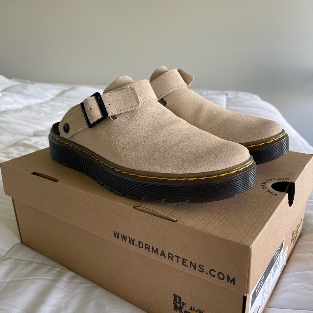 Dr. Martens Warm Sand Suede Shoes